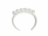 White Crown Headband With White Faux Pearls FOR 18'' DOLL