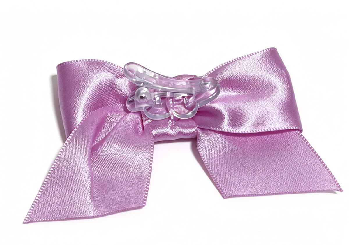 Lavender Satin Bow Hair Clip FOR 18'' DOLL
