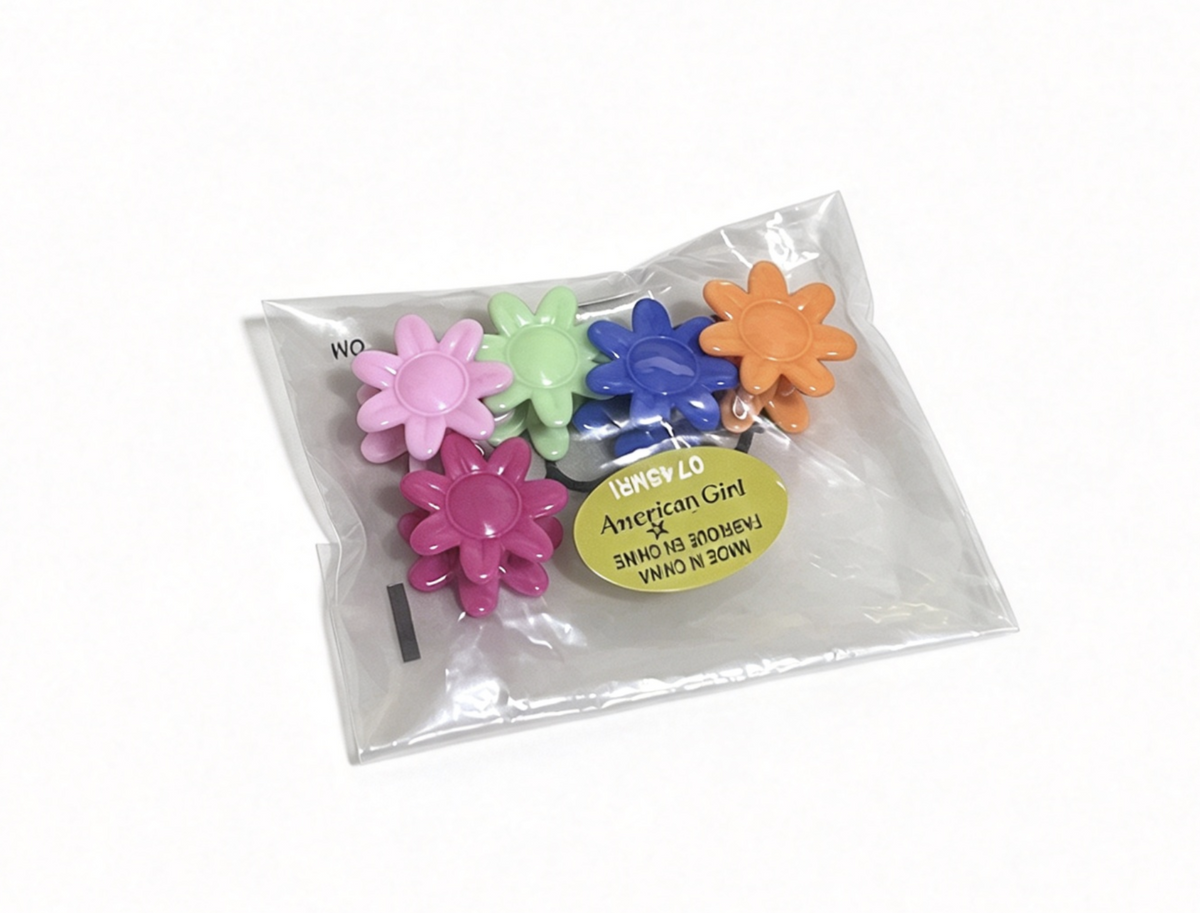 5Pcs Colorful Flower Hair Claws Set FOR 18'' DOLL