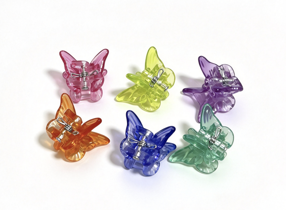 6Pcs Transparent Butterfly Hair Claws Set FOR 18'' DOLL