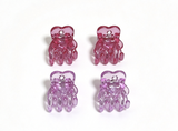 4Pcs Transparent Heart Hair Claws Set FOR 18'' DOLL