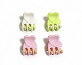 4Pcs Two-Tone Heart Hair Claws Set FOR 18'' DOLL