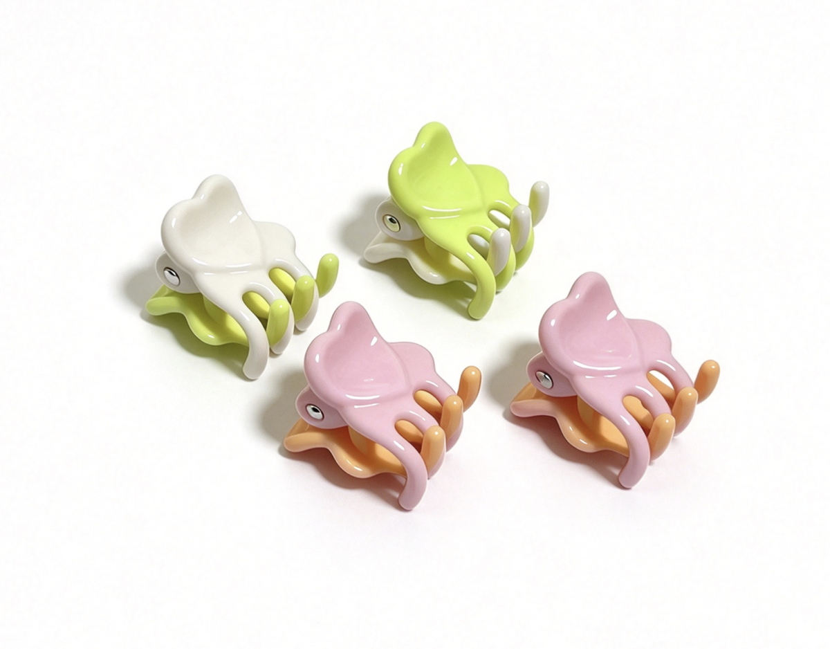 4Pcs Two-Tone Heart Hair Claws Set FOR 18'' DOLL