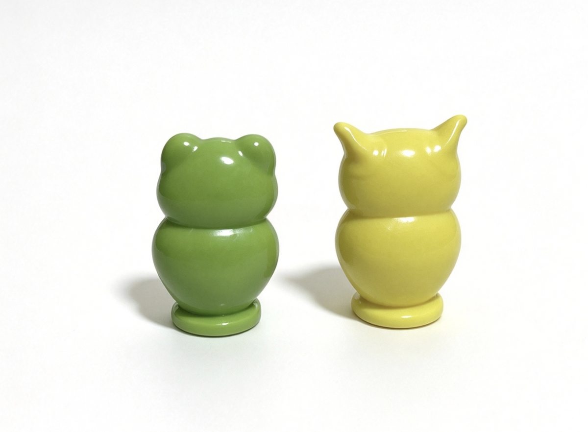 Frog And Owl Figurine Set For 18'' Doll Game