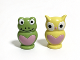Frog And Owl Figurine Set For 18'' Doll Game