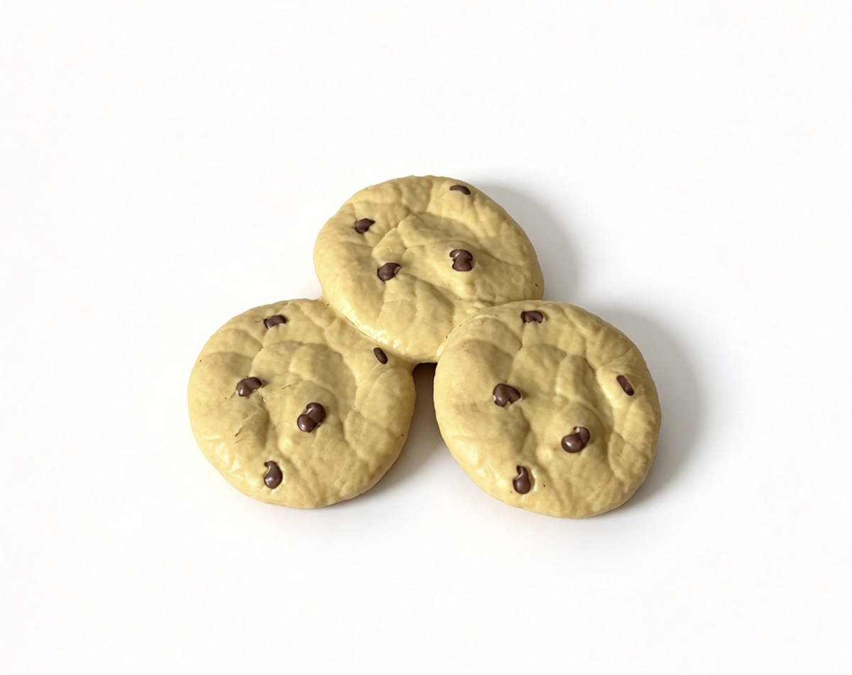 Three Molded Chocolate-Chip Cookies For 14.5'' Doll Dream in Color Set