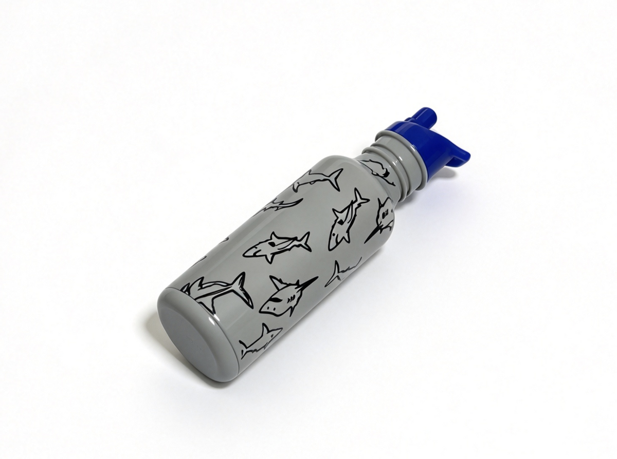Shark-Print Water Bottle For 18'' Doll Casual & Cool Accessories