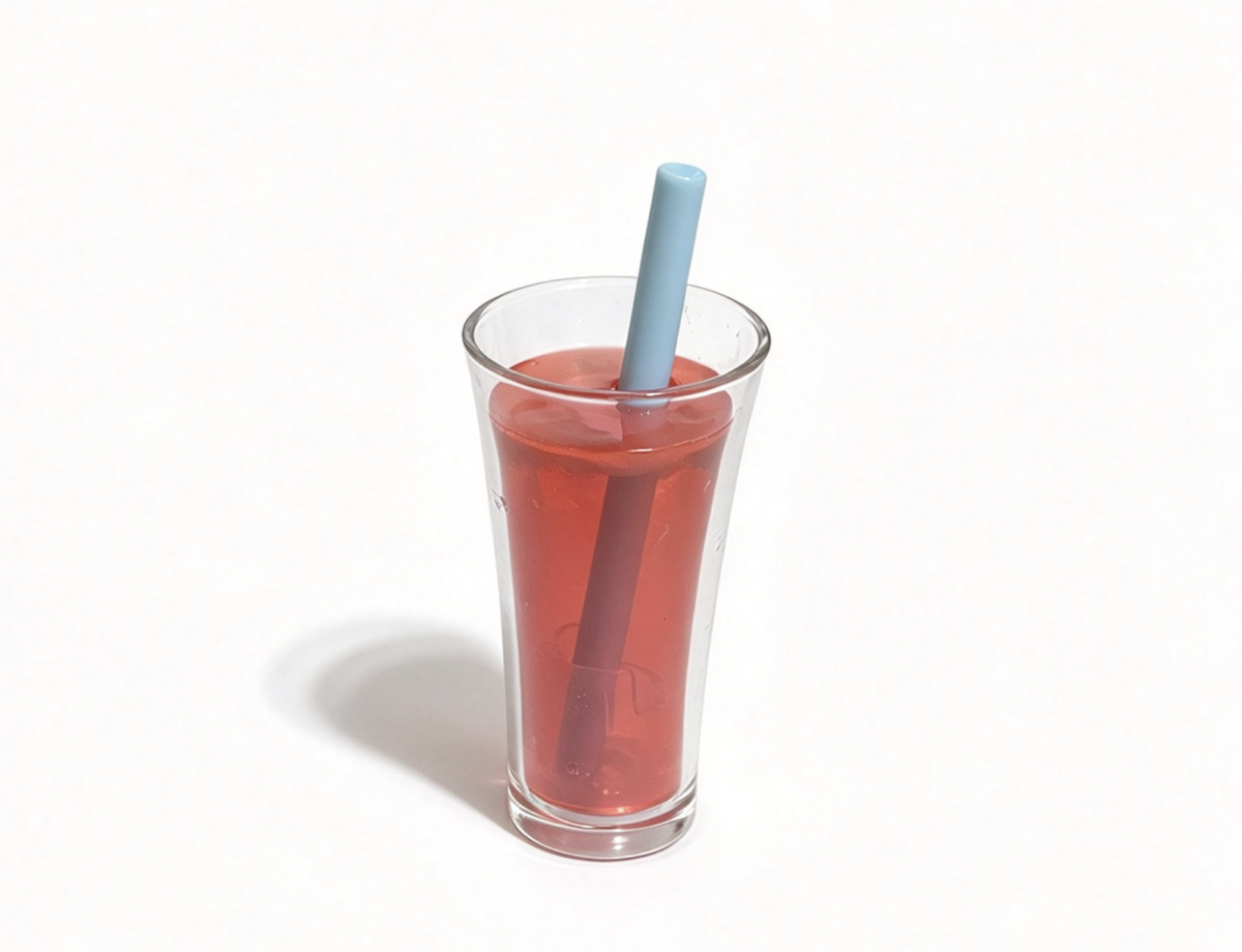 Red Drink Cup With Blue Straw For 18'' Doll
