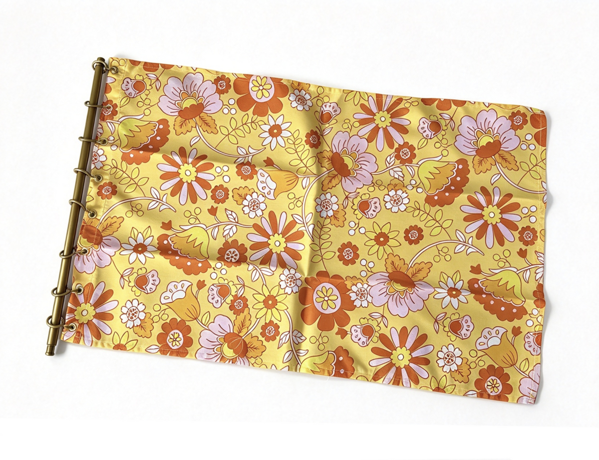 Yellow Floral Shower Curtain with Plastic Rod for 18'' Doll Julie Groovy Bathroom