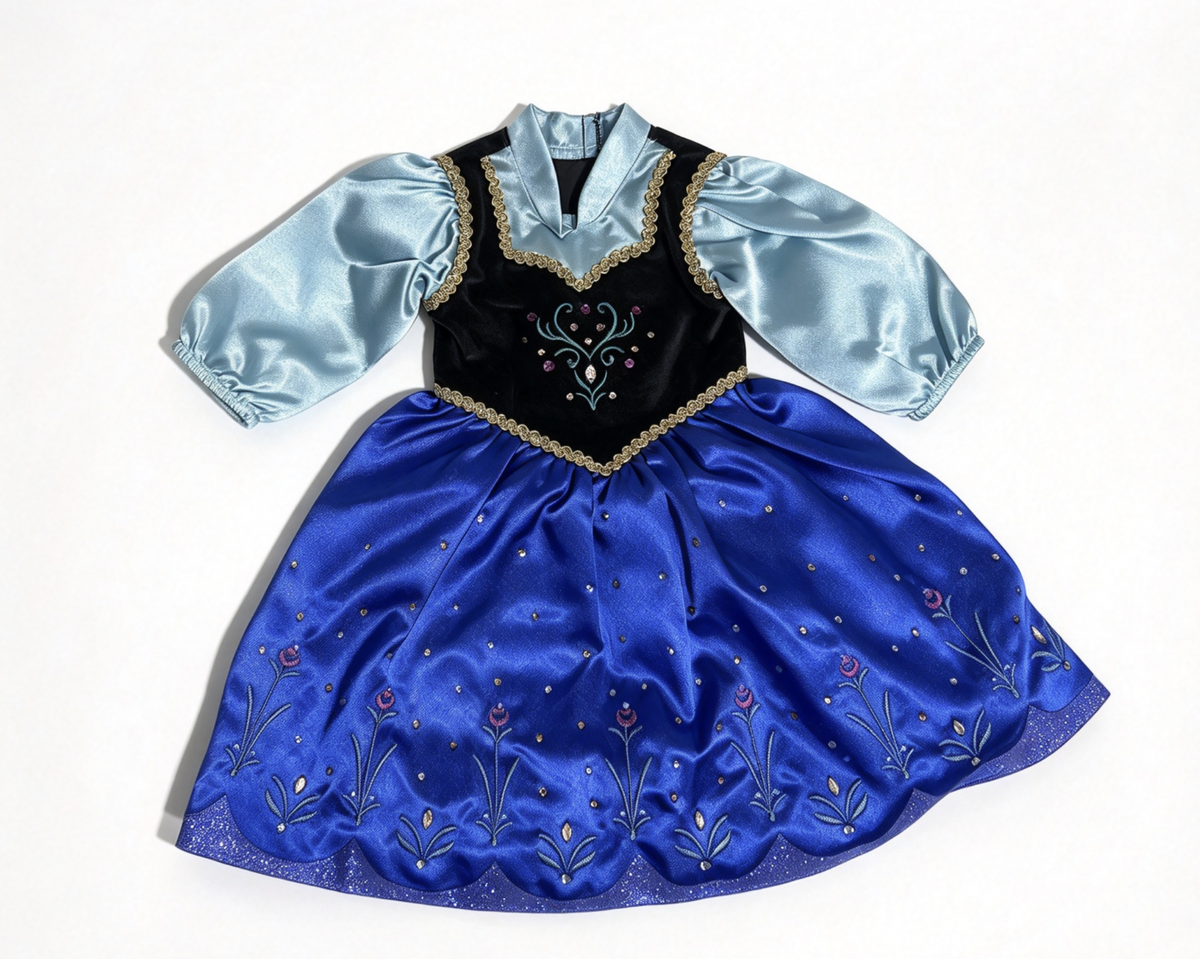 Limited Edition Blue Embroidered Princess Dress For 18'' Doll