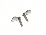 Set Of 2 Silver Two Blue Rhinestone Stud Earrings For 18'' Doll