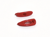 Set Of 2 Red Textured Hair Clips For 18'' Doll