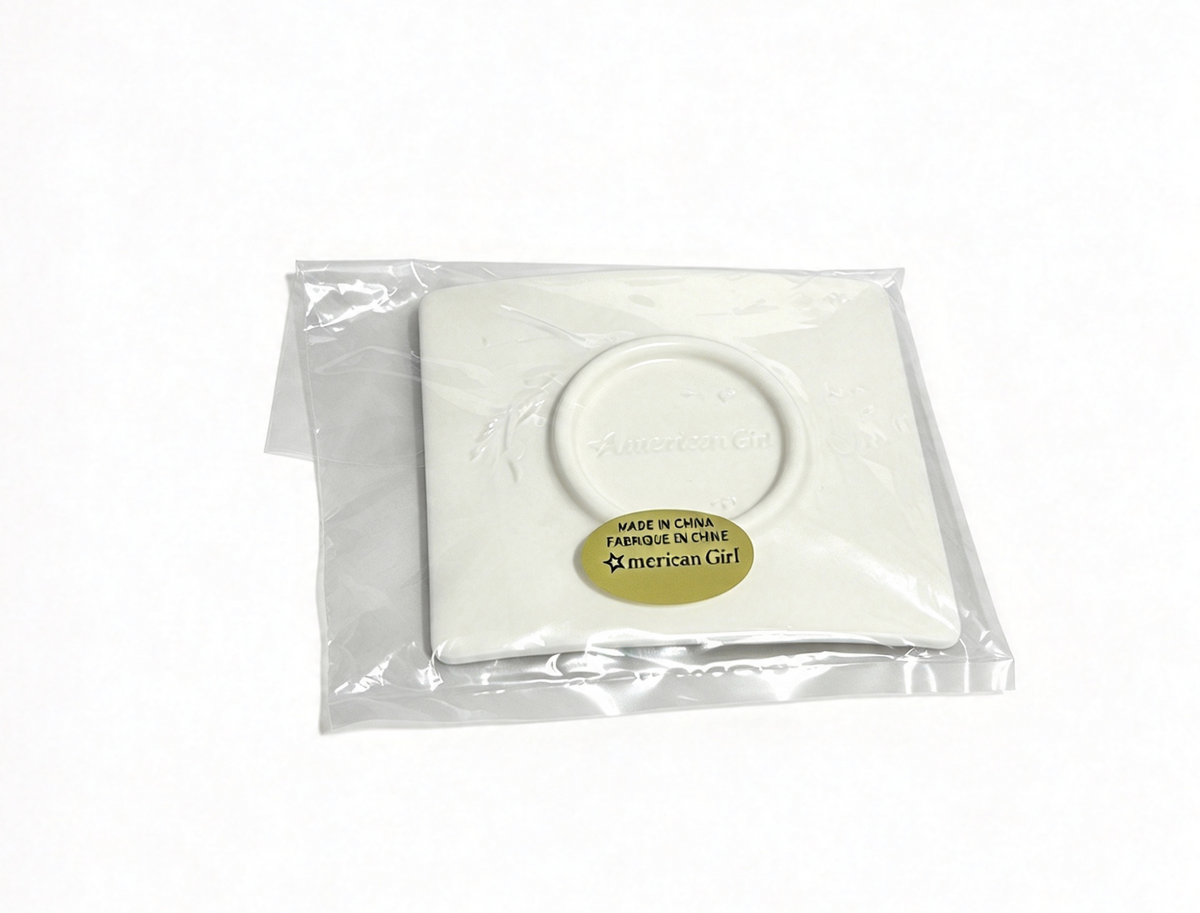 White Square Sample Plate For 18'' Doll City Market