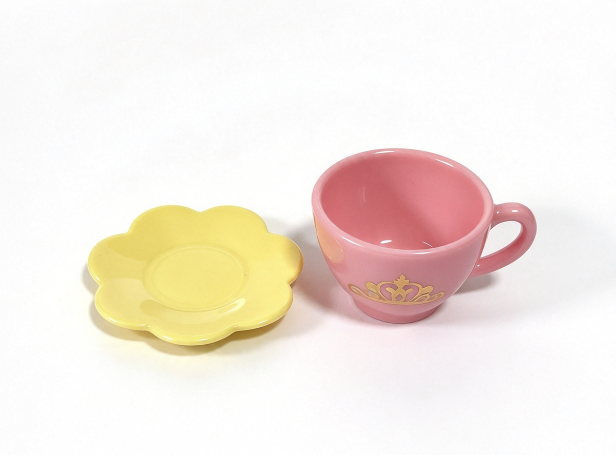 Crown Teacup & Yellow Saucer For 14.5'' Doll Breakfast In Bed Tray Playset
