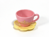 Crown Teacup & Yellow Saucer For 14.5'' Doll Breakfast In Bed Tray Playset