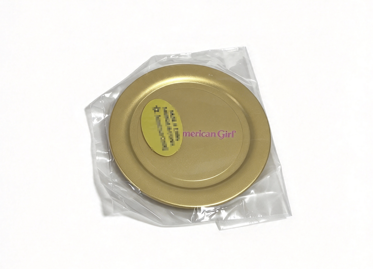 Gold Round Plate For 18'' Doll Blaire Farmhouse
