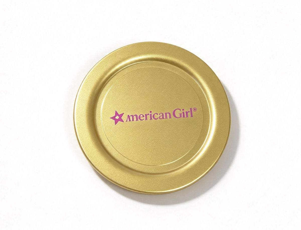 Gold Round Plate For 18'' Doll Blaire Farmhouse