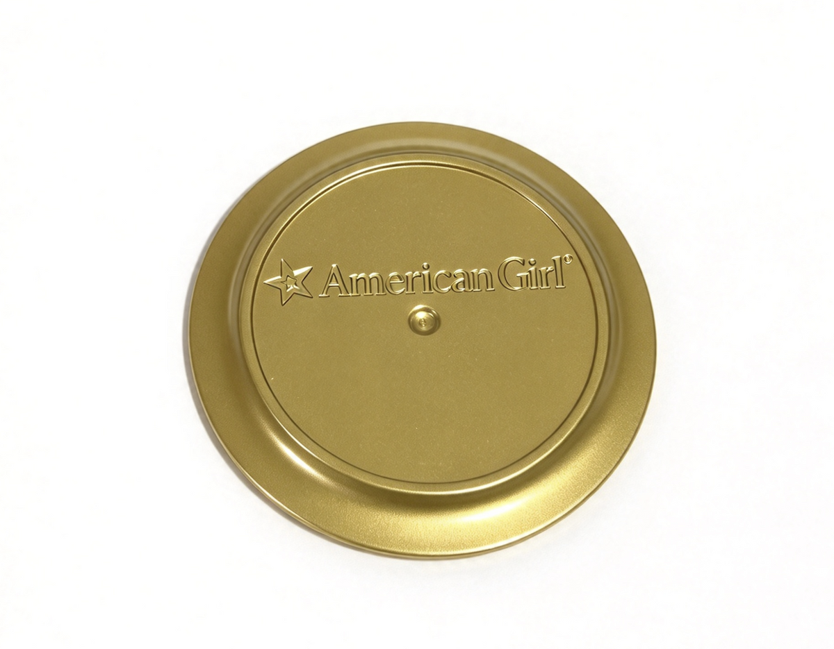 Gold Round Plate For 18'' Doll Blaire Farmhouse