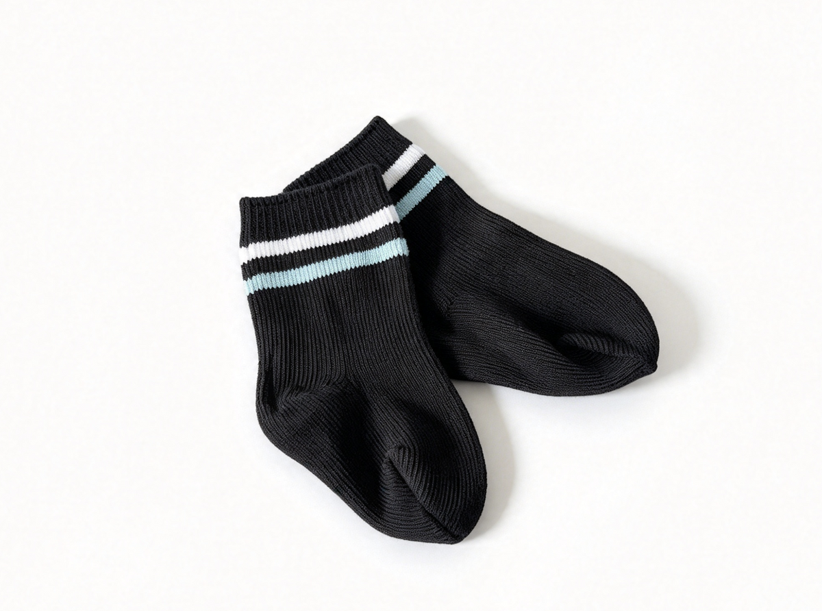 Black Socks Light Blue White Stripes For 18'' Doll Street Chic Chic & Stylish Accessories