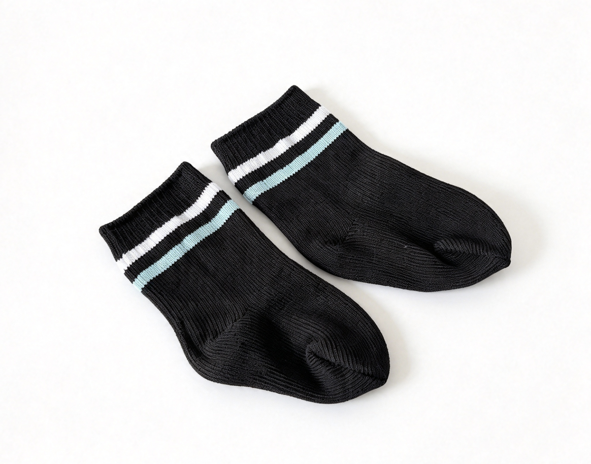 Black Socks Light Blue White Stripes For 18'' Doll Street Chic Chic & Stylish Accessories