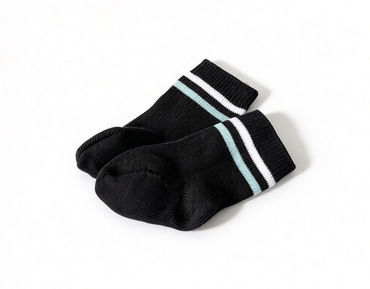 Black Socks Light Blue White Stripes For 18'' Doll Street Chic Chic & Stylish Accessories