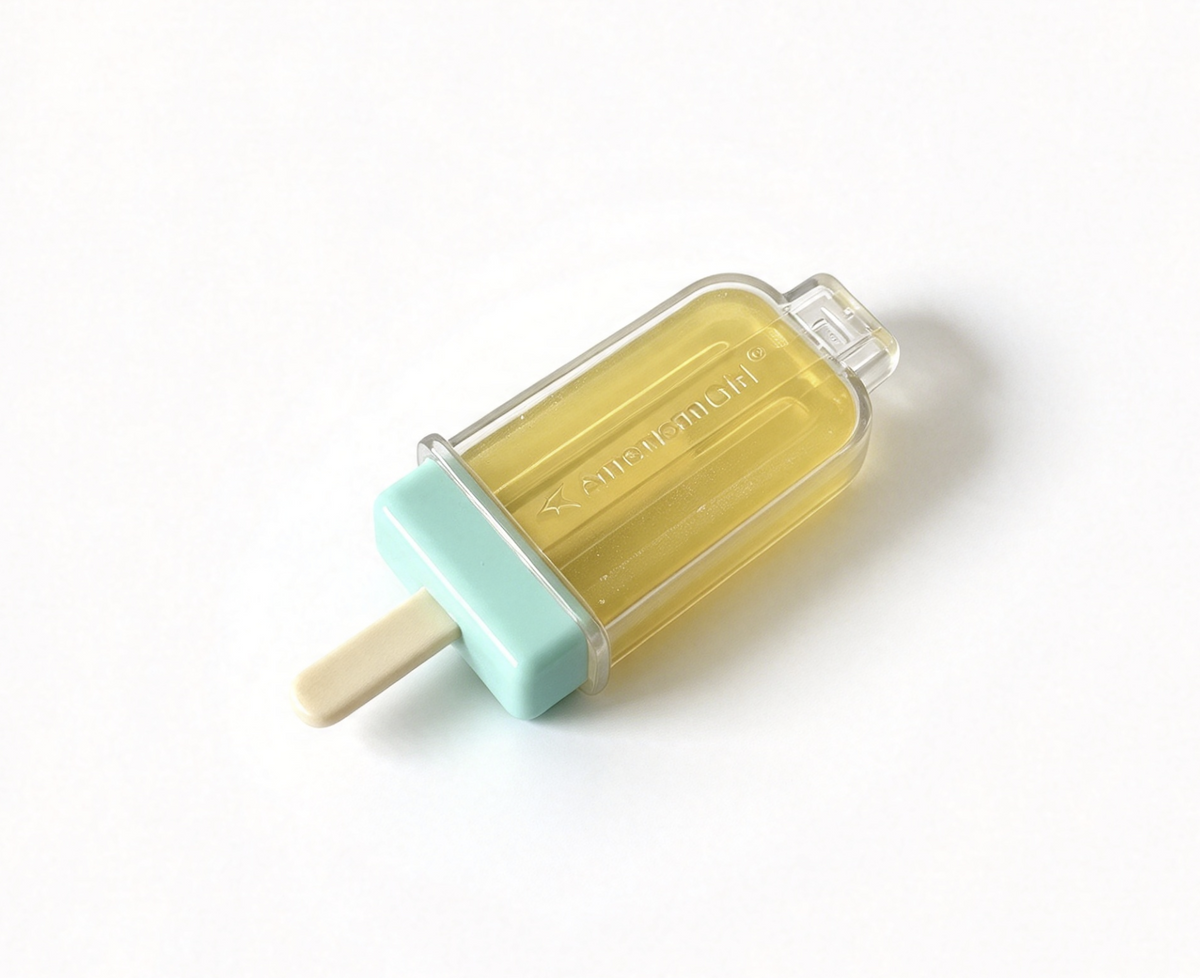 Yellow Popsicle With Clear Storage Case For 18'' Doll Kitchen