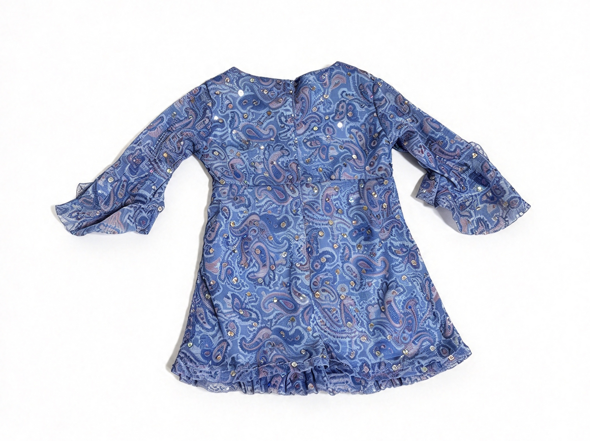 Blue Dress For 18'' Doll Paisley Talent Show Outfit
