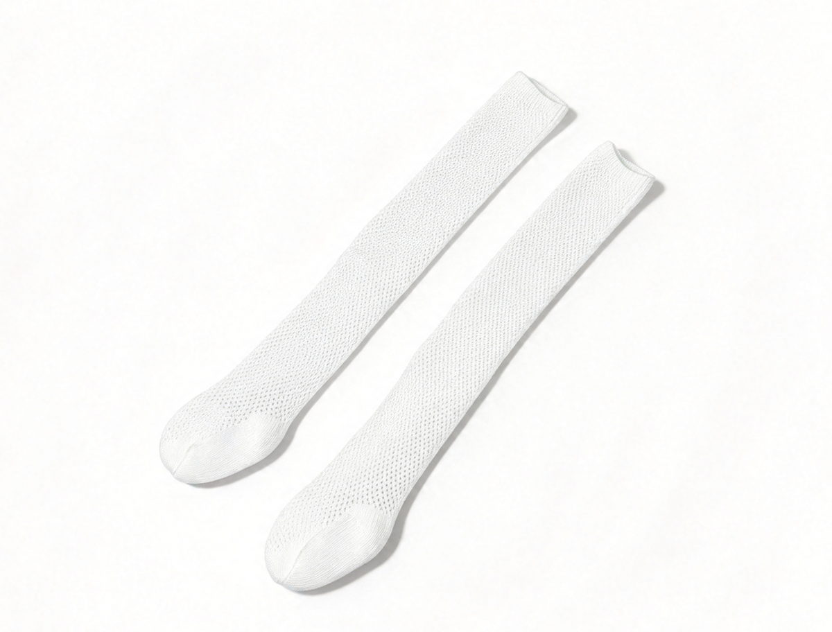 Kit White Stockings Socks for 18'' doll  Holiday Christmas Historical Outfit