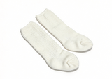 Off White Ribbed Mid Calf Socks For 18'' Doll