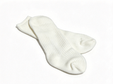 Off White Ribbed Mid Calf Socks For 18'' Doll