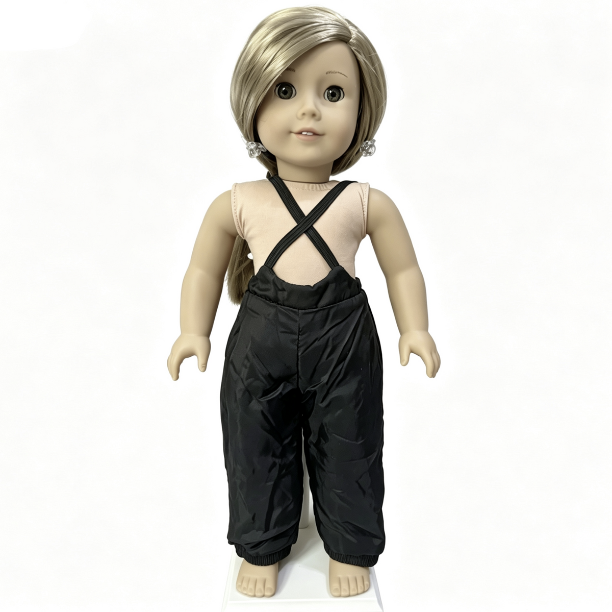 Black Snow Pants With Elastic Waist For 18'' Doll Terrific Tubing Snow Suit Outfit