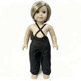 Black Snow Pants With Elastic Waist For 18'' Doll Terrific Tubing Snow Suit Outfit