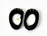 Black Plush Paw Slippers For 18'' Doll