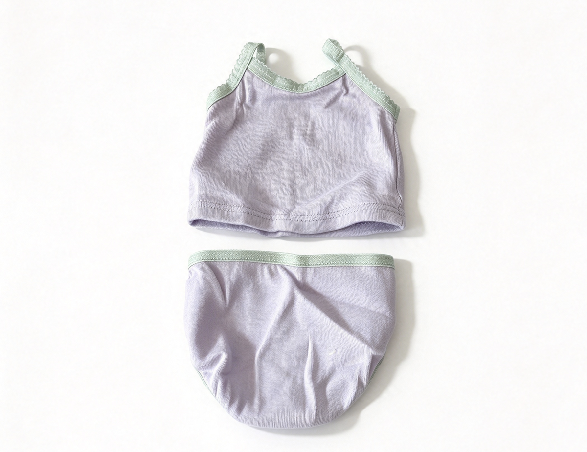 Lavender Lace Cami Underwear Set For 18'' Doll Cami & Panties