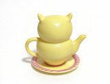 Owl Teapot With Saucer FOR 18'' DOLL for 14.5'' Doll Tea for Two Set