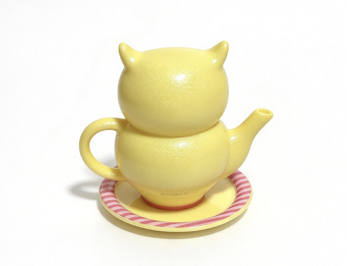 Owl Teapot With Saucer FOR 18'' DOLL for 14.5'' Doll Tea for Two Set