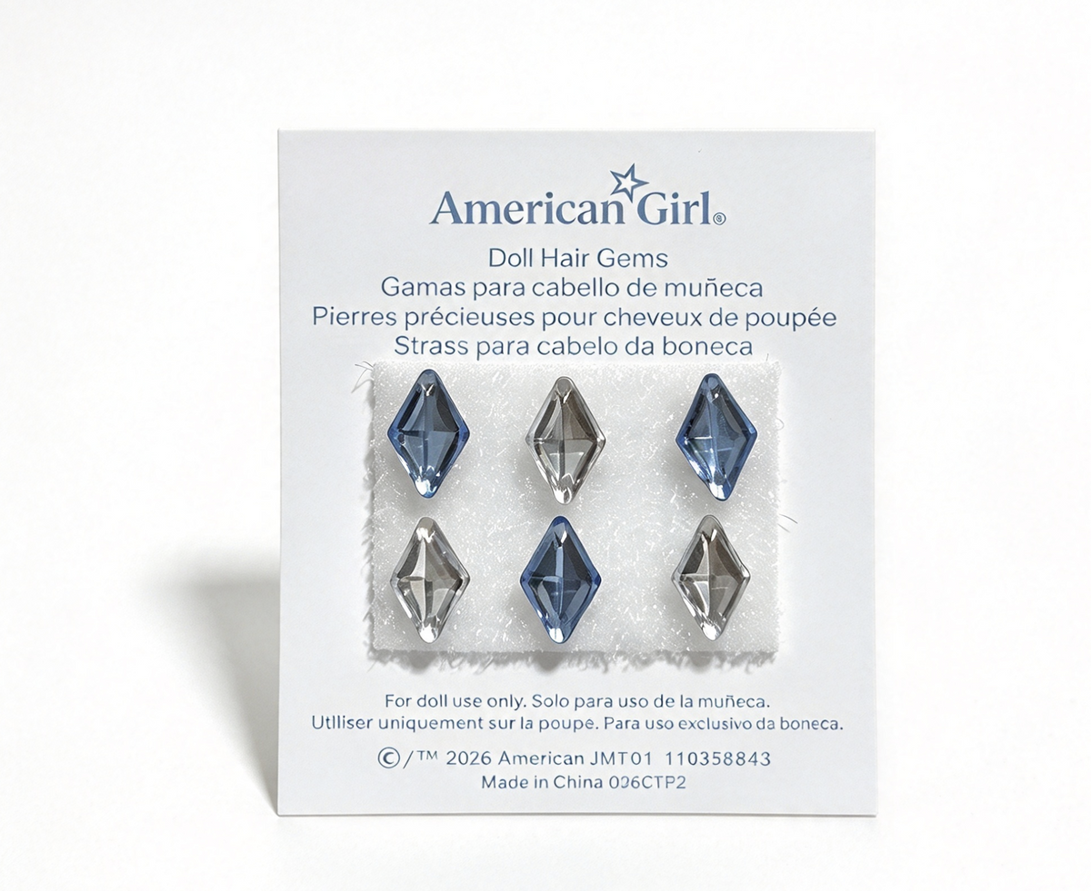 Six Purple And Blue Hair Gems FOR 18'' DOLL Snow Queen Outfit