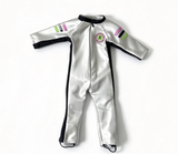 Athlete Downhill Racer Silver Ski Jump Suit for 18'' Doll
