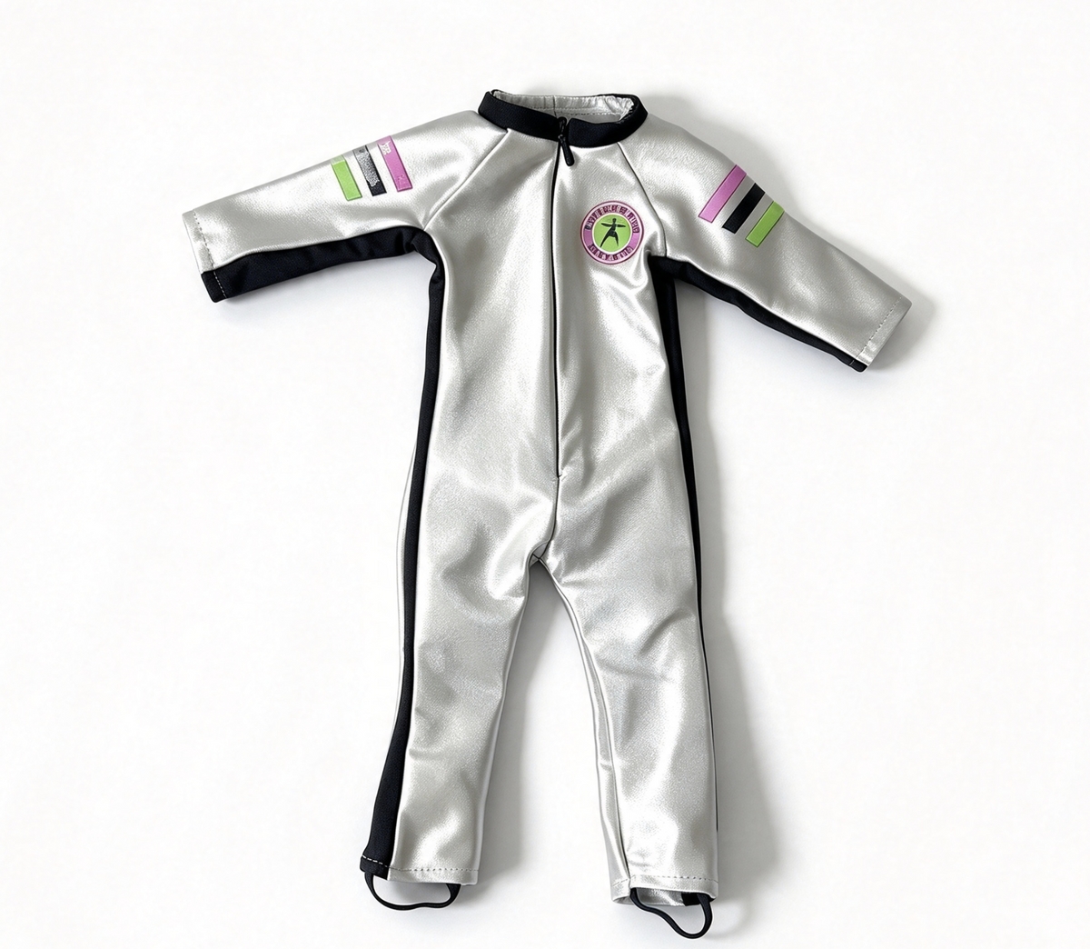 Athlete Downhill Racer Silver Ski Jump Suit for 18'' Doll