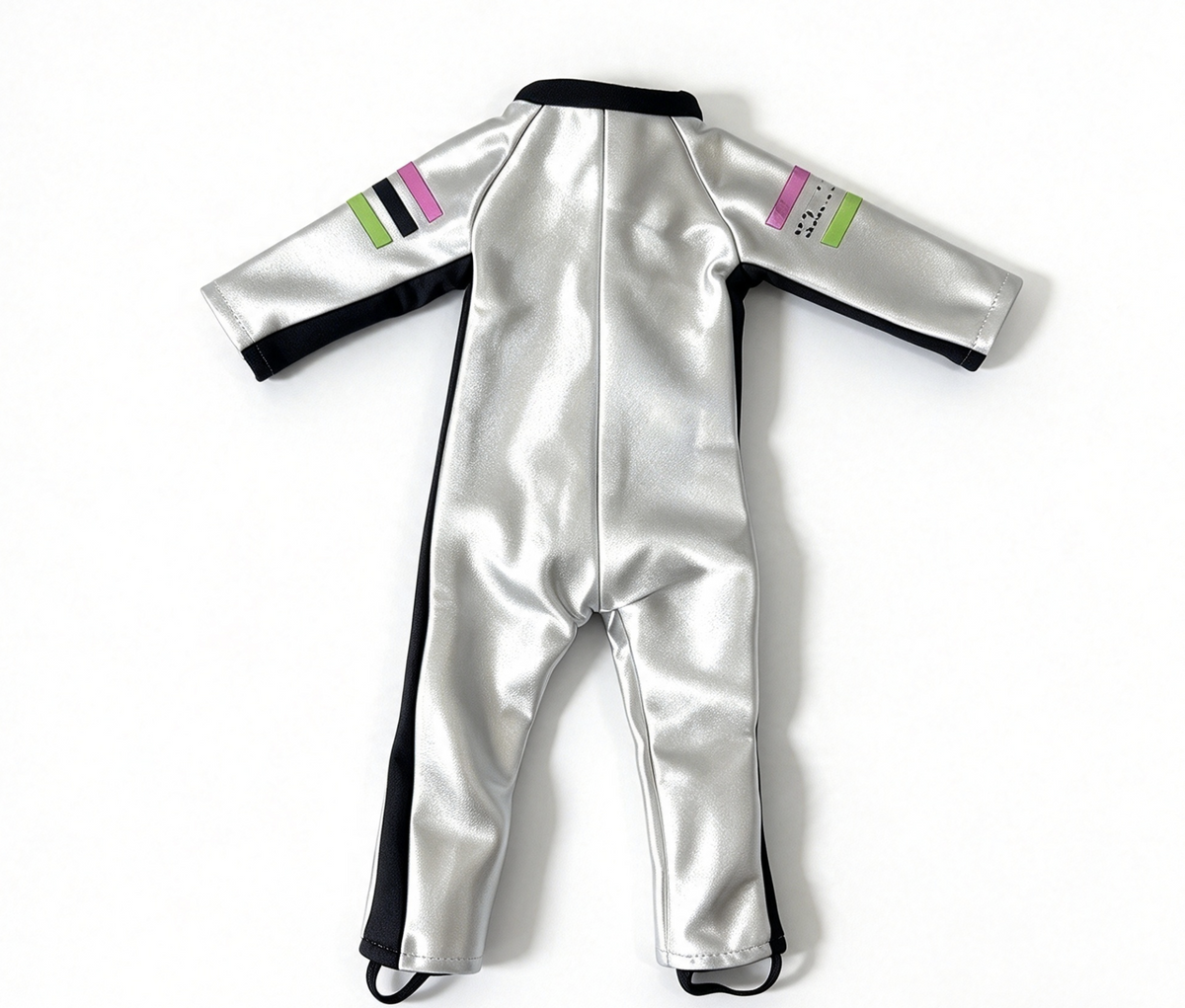 Athlete Downhill Racer Silver Ski Jump Suit for 18'' Doll