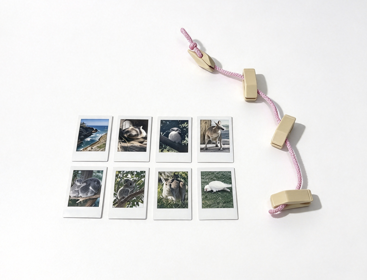 8-Piece Wildlife Photos & Photo Hanger FOR 18'' DOLL Kira Comfy Platform Tent Set