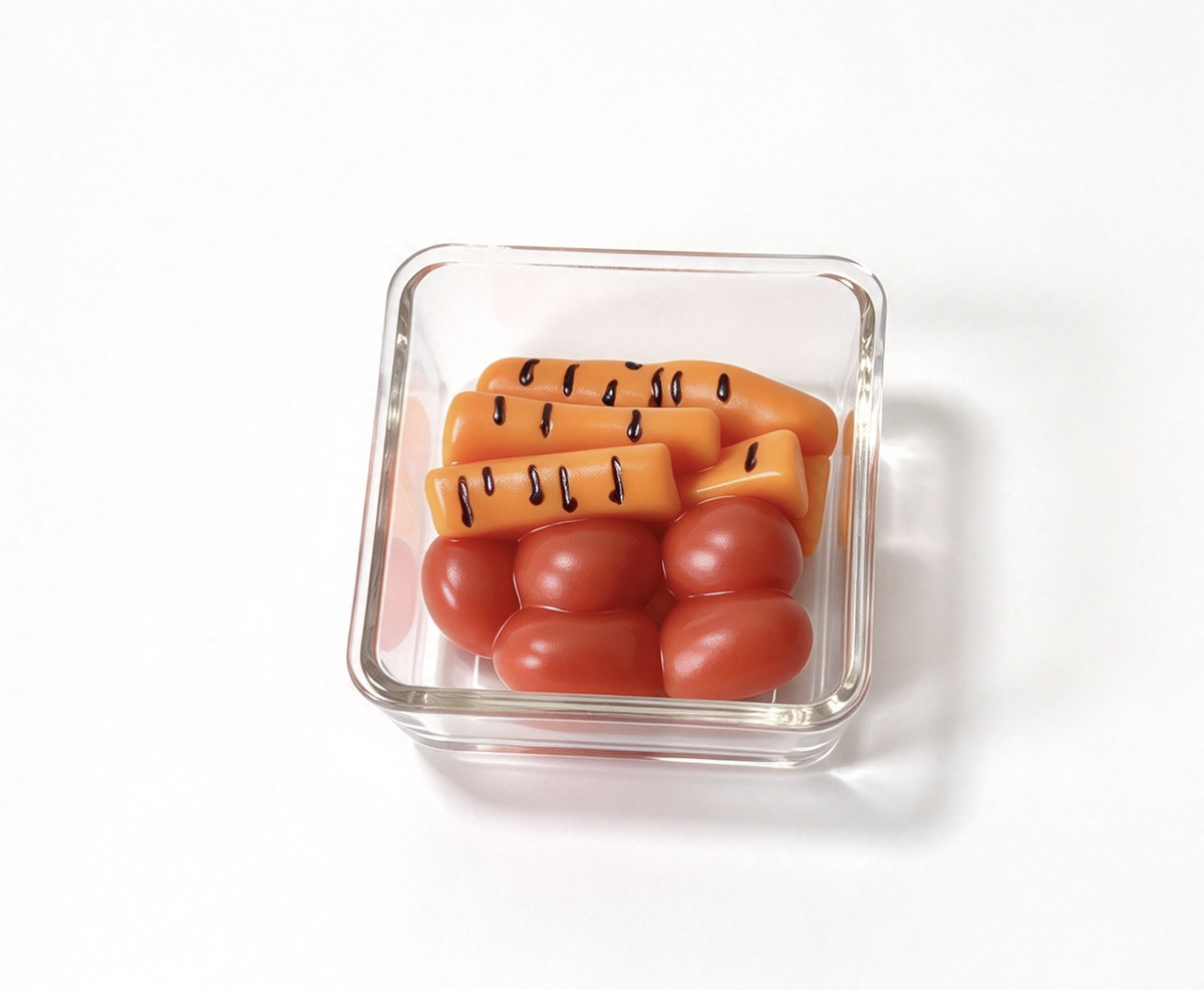 Container Of Tomatoes & Carrots For 18'' DOLL Bagged Lunch Set