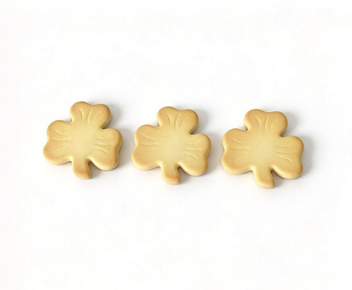 3Pcs Irish Souvenir Shamrock Shortbread Cookies for 18'' Doll