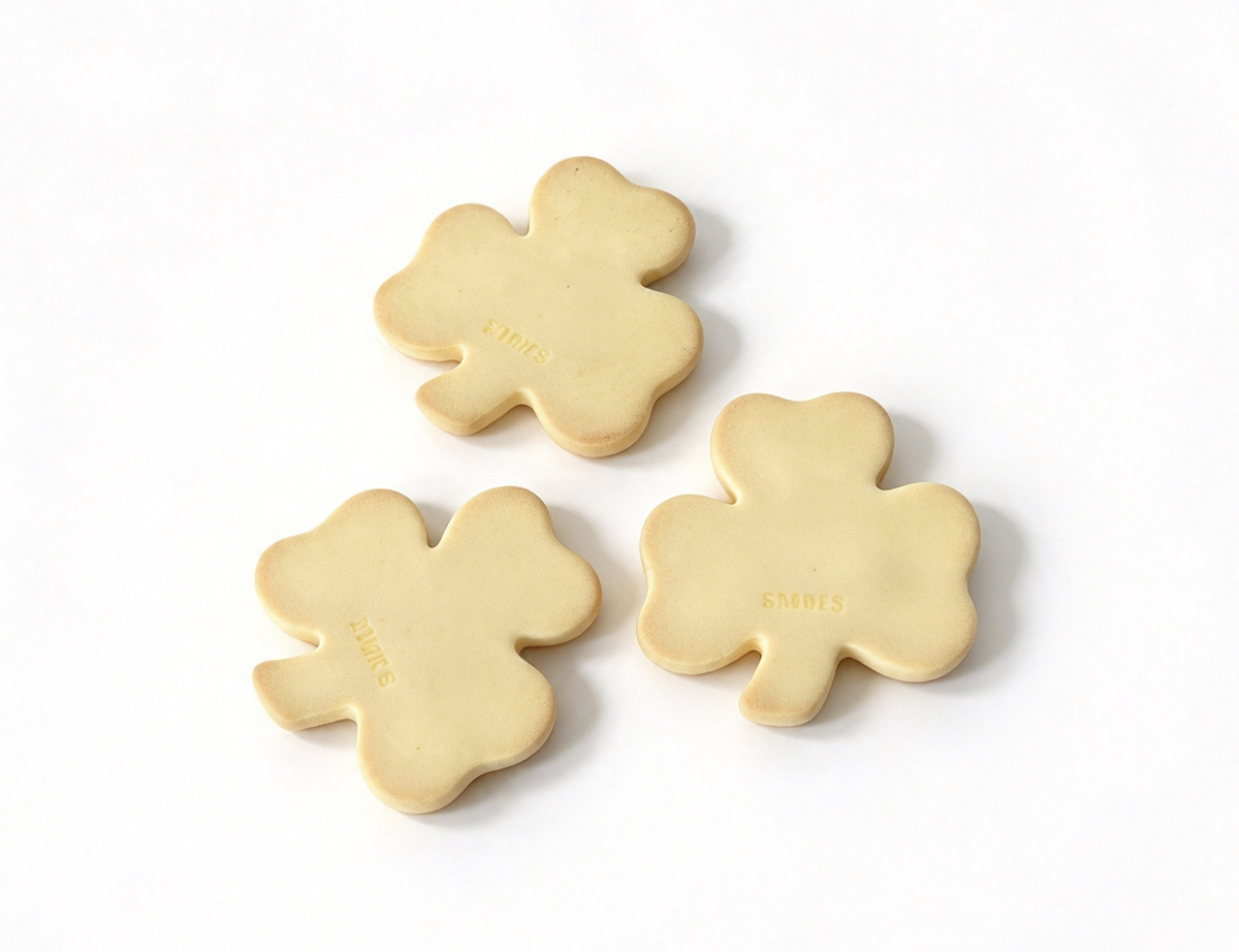 3Pcs Irish Souvenir Shamrock Shortbread Cookies for 18'' Doll