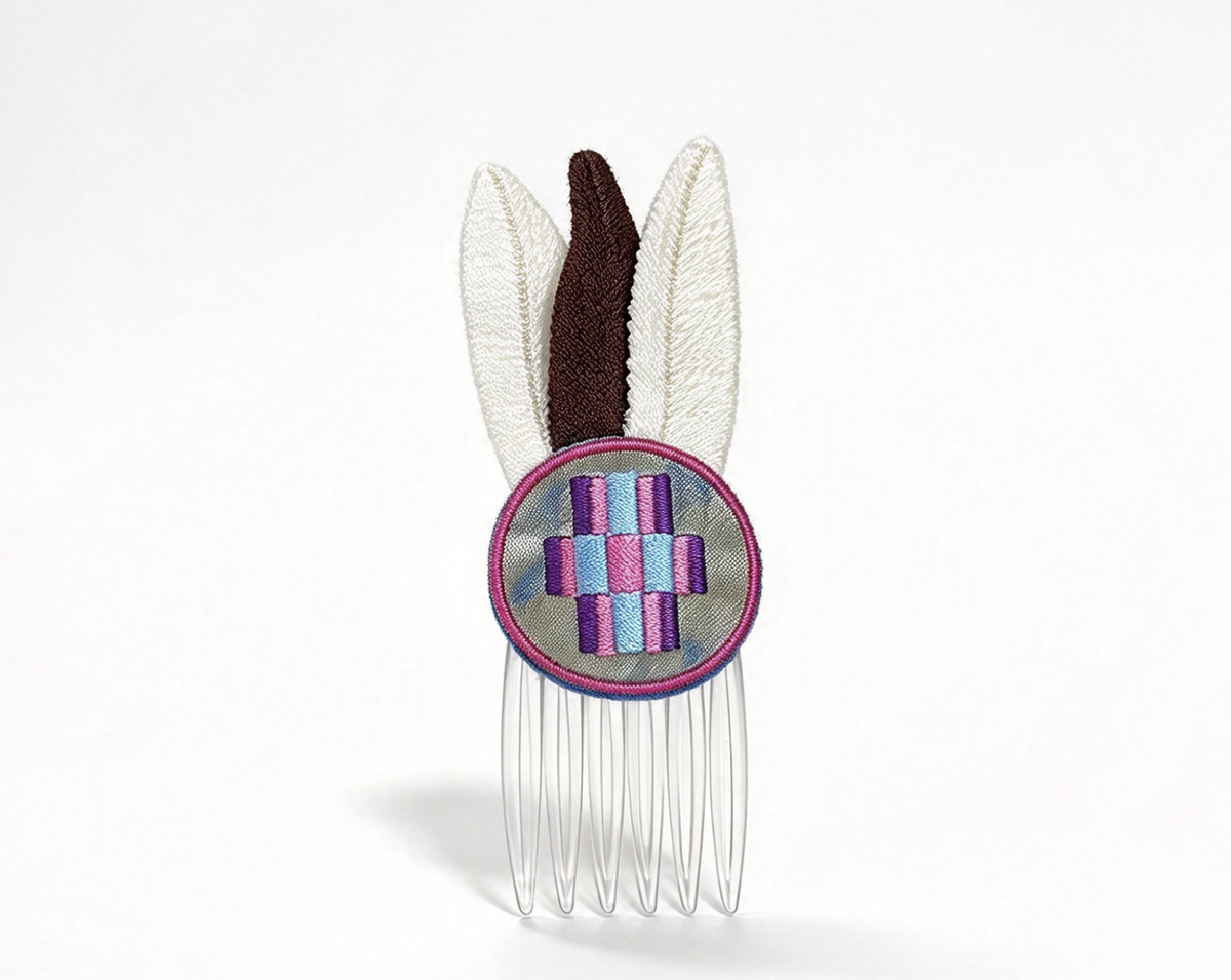 KAYA Pow-Wow Feather Hair Comb FOR 18'' DOLL