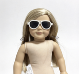 Go Girl Sunglasses for 18'' Doll white glasses