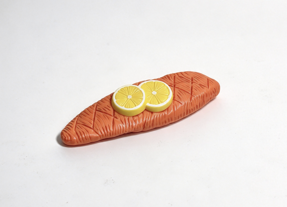 Rainforest Grilled Fish With Lemon Slices FOR 18'' DOLL Food Accessory
