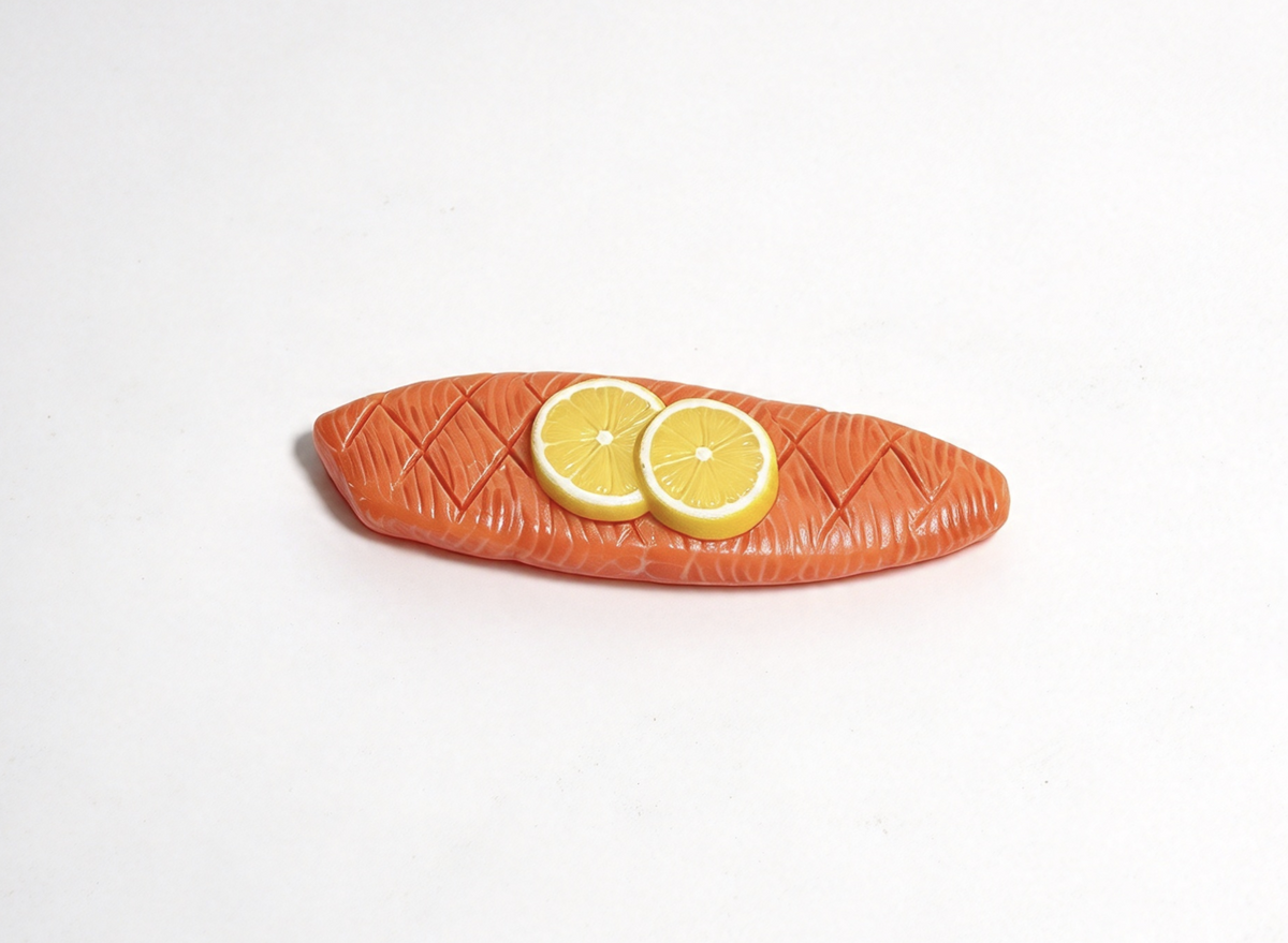 Rainforest Grilled Fish With Lemon Slices FOR 18'' DOLL Food Accessory