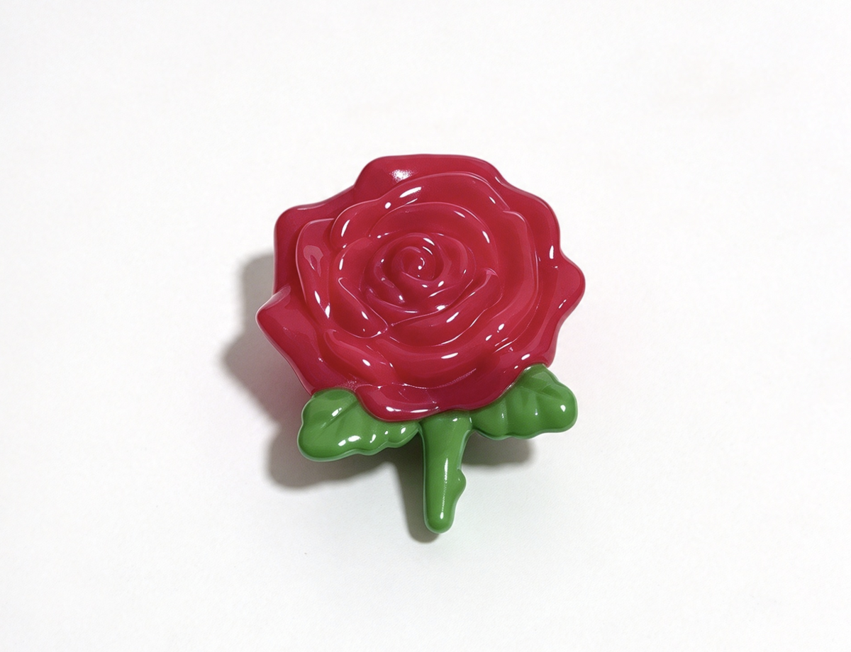 Red Rose Figurine FOR 18'' DOLL Flower Accessory