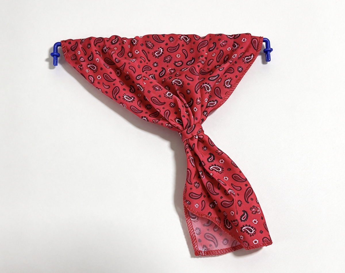 Paisley Fabric Curtain & Rod For 18'' Doll Camp Hangout